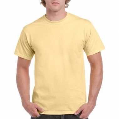Goedkope gekleurde shirts licht vegasgoudgeel voor volwassenen