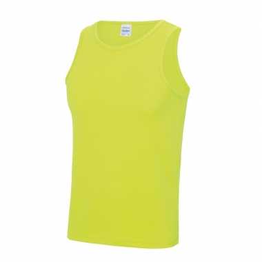 Sportief singlet geel voor mannen shirt